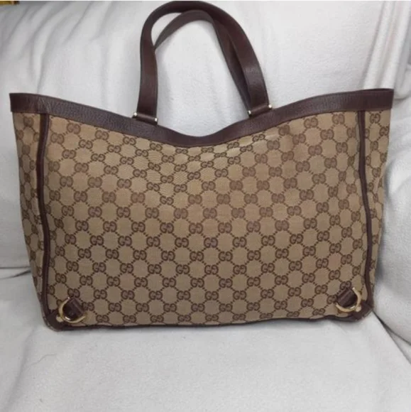 Authentic Gucci GG Monogram Supreme Abbey Canvas Large Tote Bag - Picture 3 of 12